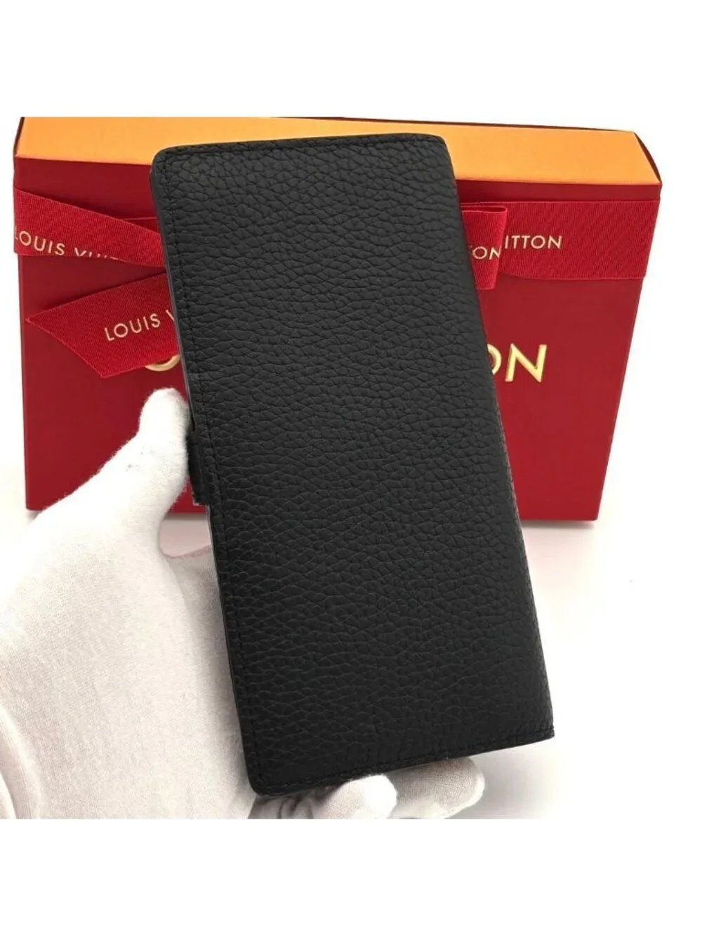 Louis Vuitton Wallet LV Vertical Black Beige